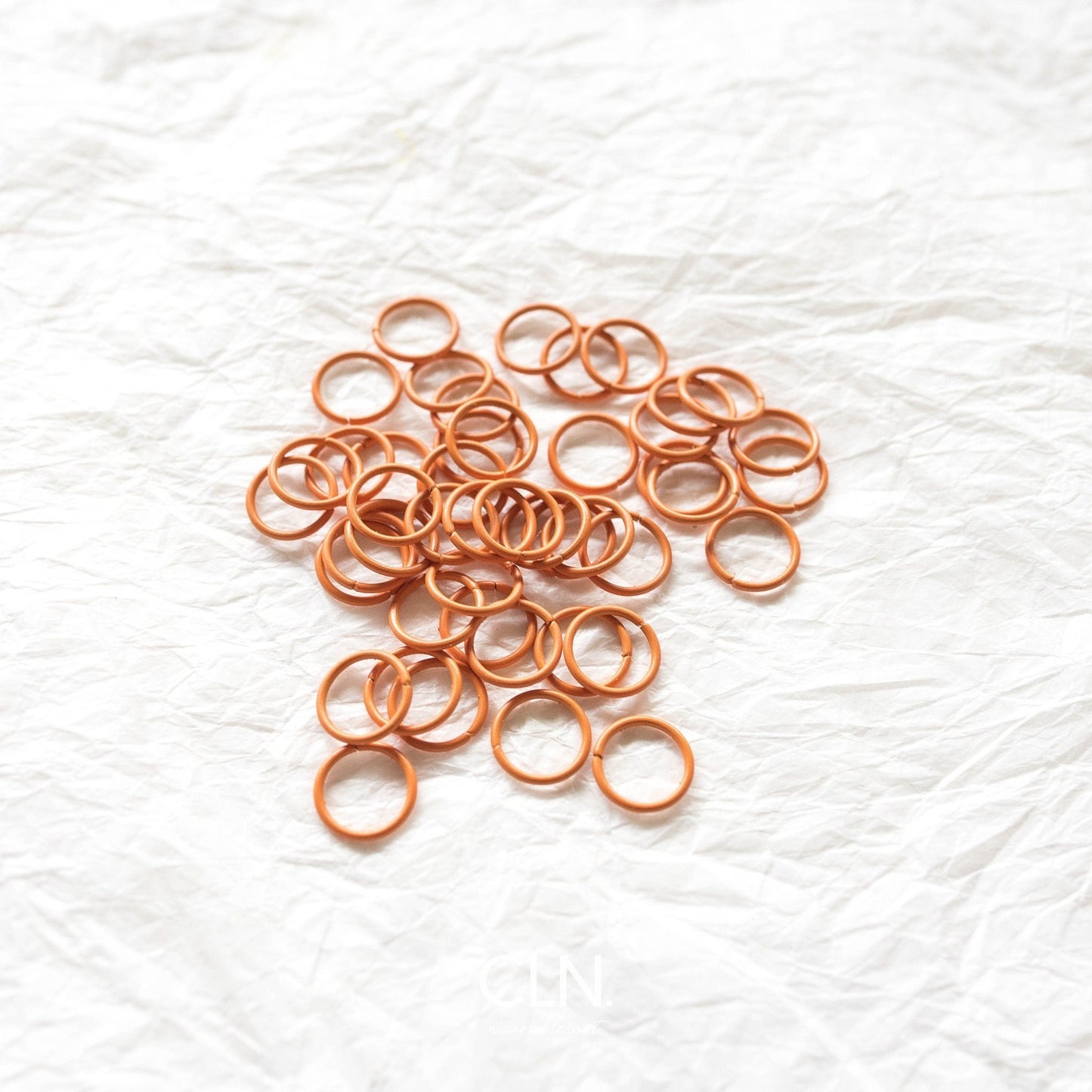 50 Orange Jump Rings - Jump rings - CLN Atelier