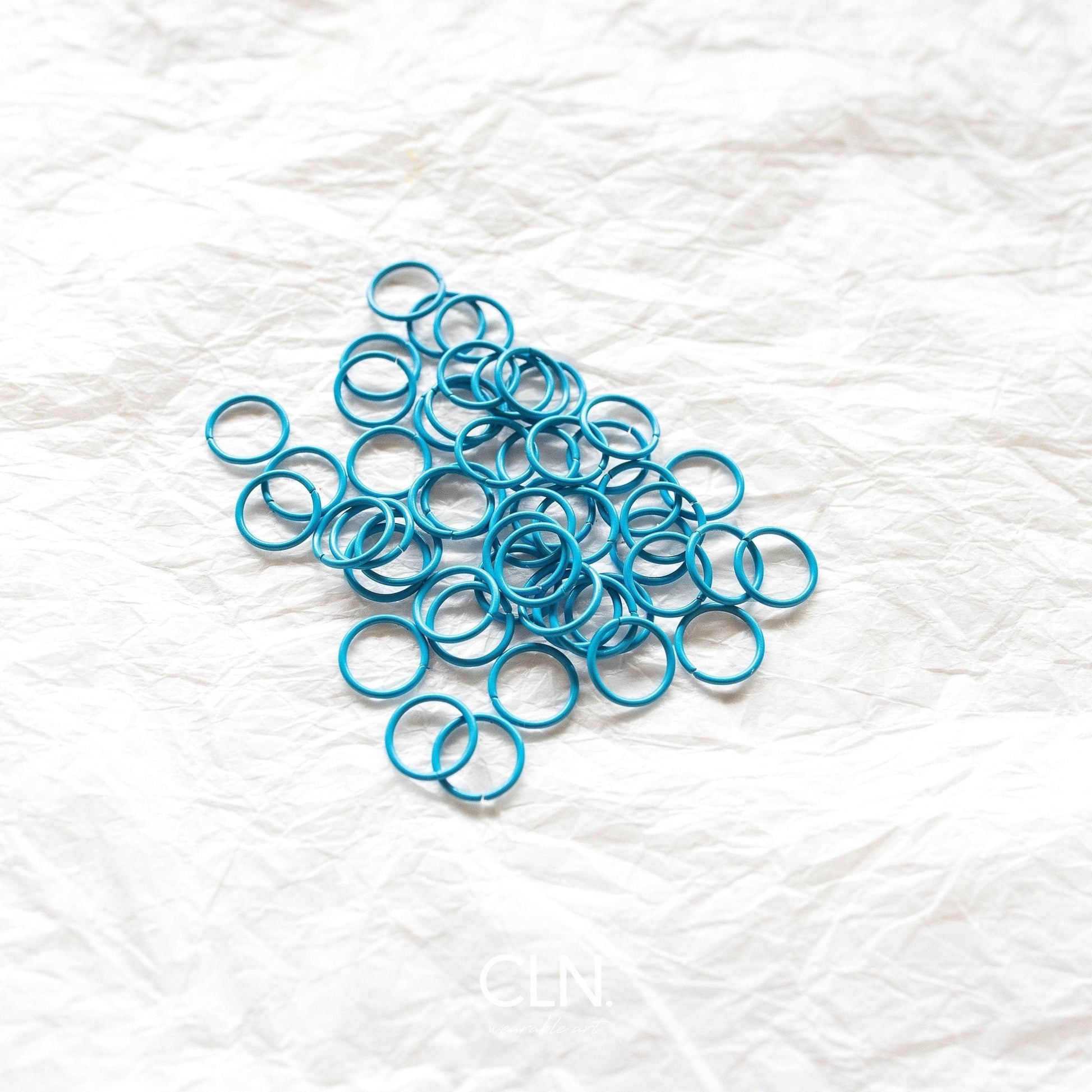 50 Sky Blue Jump Rings - Jump rings - CLN Atelier