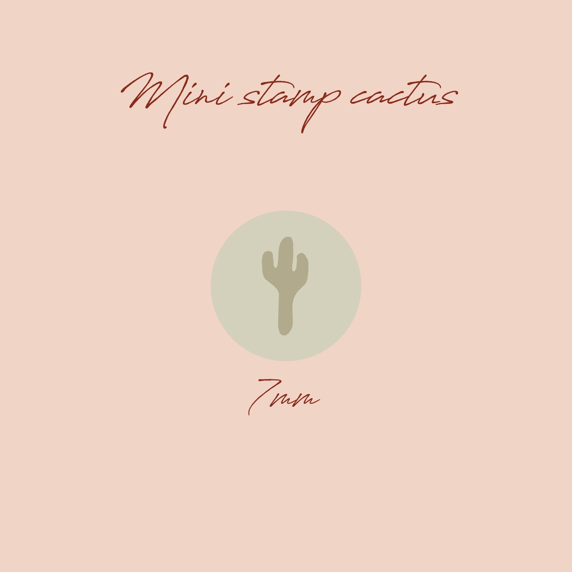 Cactus Mini Stamp - clay stamp - CLN Atelier