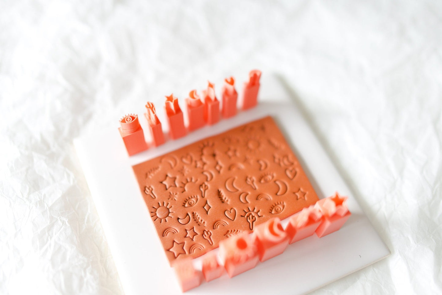 Cactus Mini Stamp - clay stamp - CLN Atelier