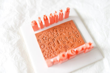 Cactus Mini Stamp - clay stamp - CLN Atelier