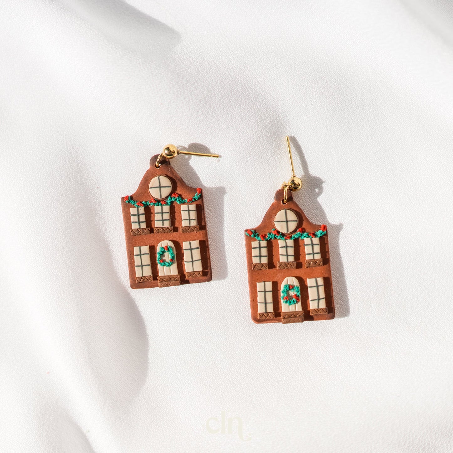 Christmas house - Earrings - CLN Atelier