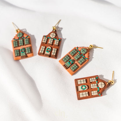 Christmas house - Earrings - CLN Atelier