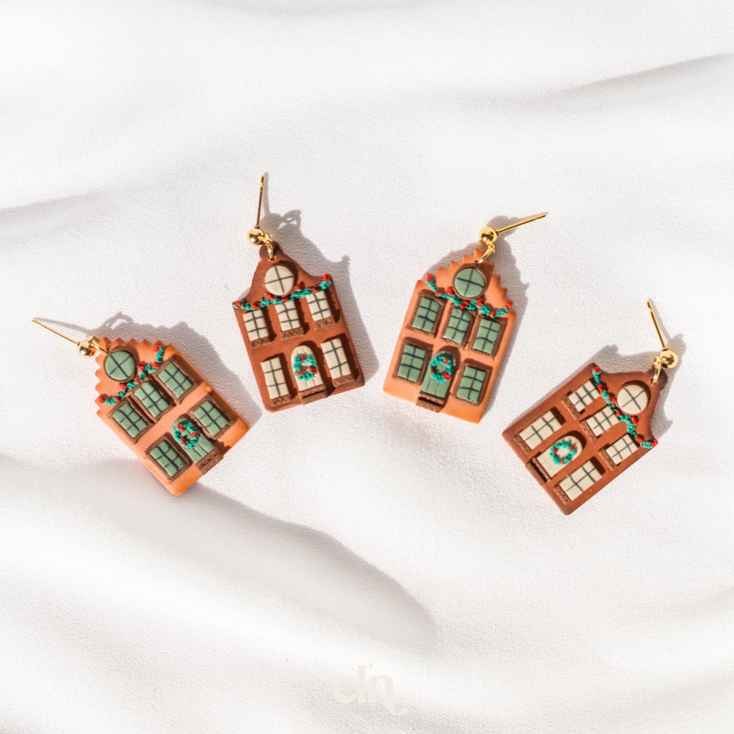 Christmas house - Earrings - CLN Atelier