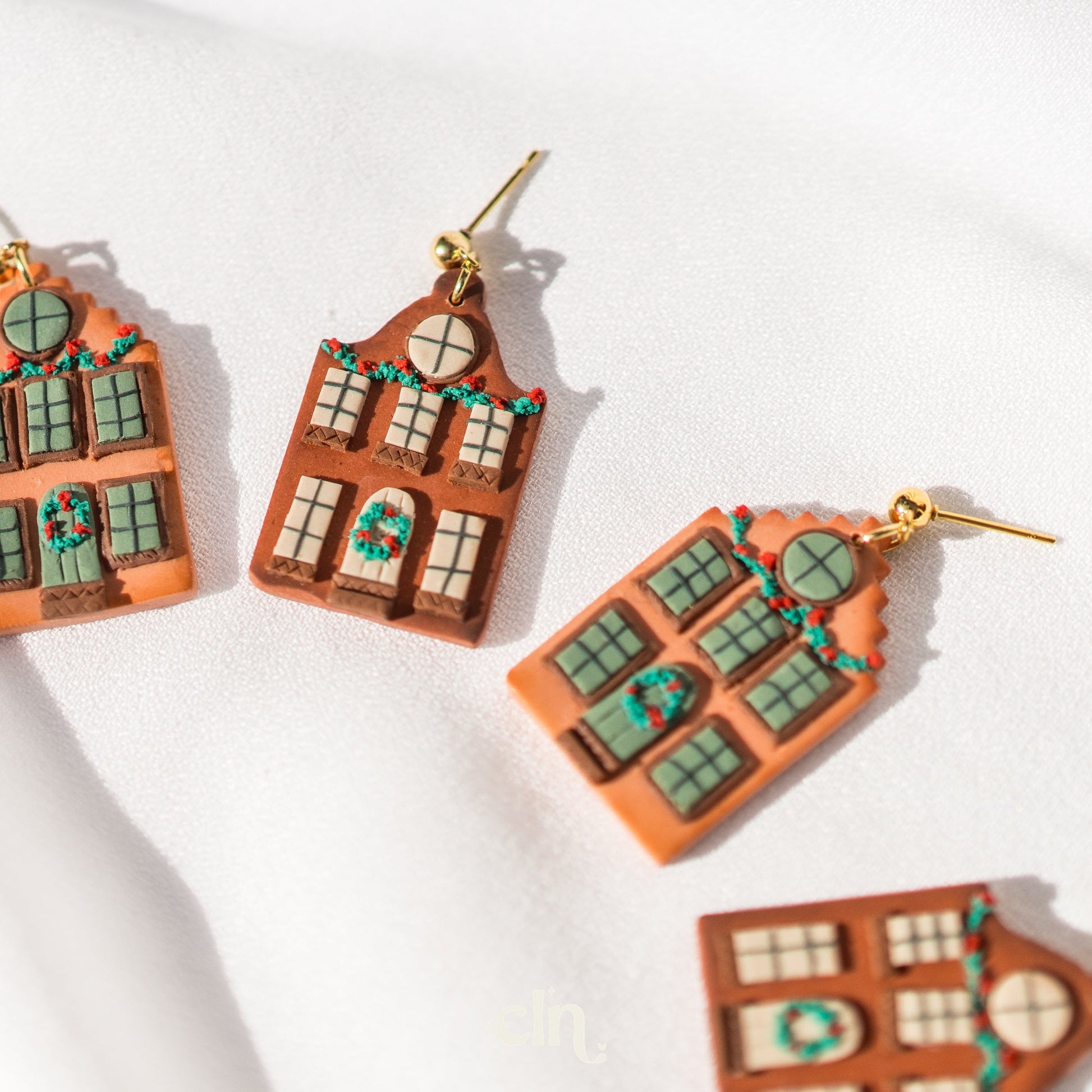 Christmas house - Earrings - CLN Atelier