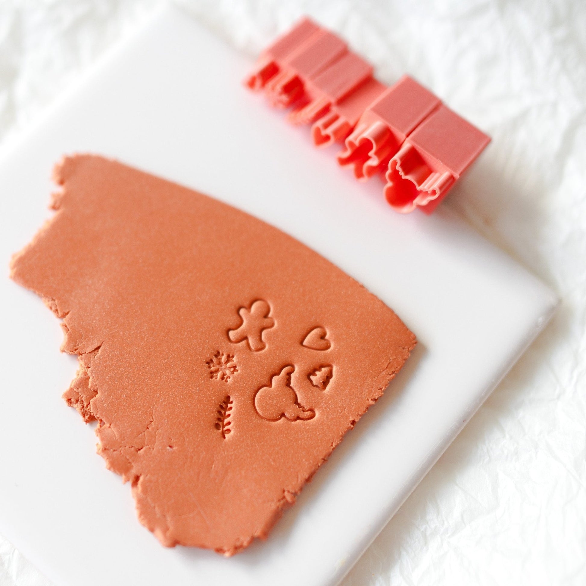 Christmas Pine Tree Mini Stamp - clay stamp - CLN Atelier