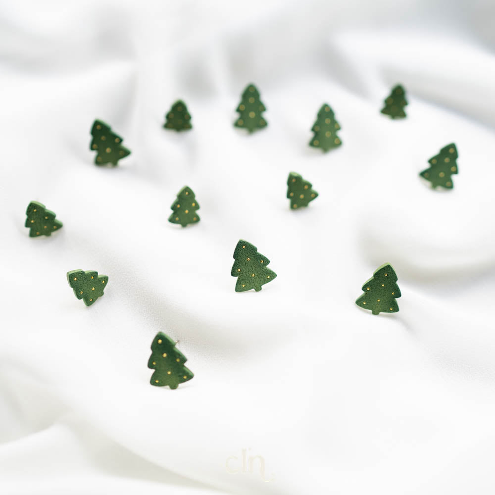 Christmas tree 2 sizes - Earrings - CLN Atelier