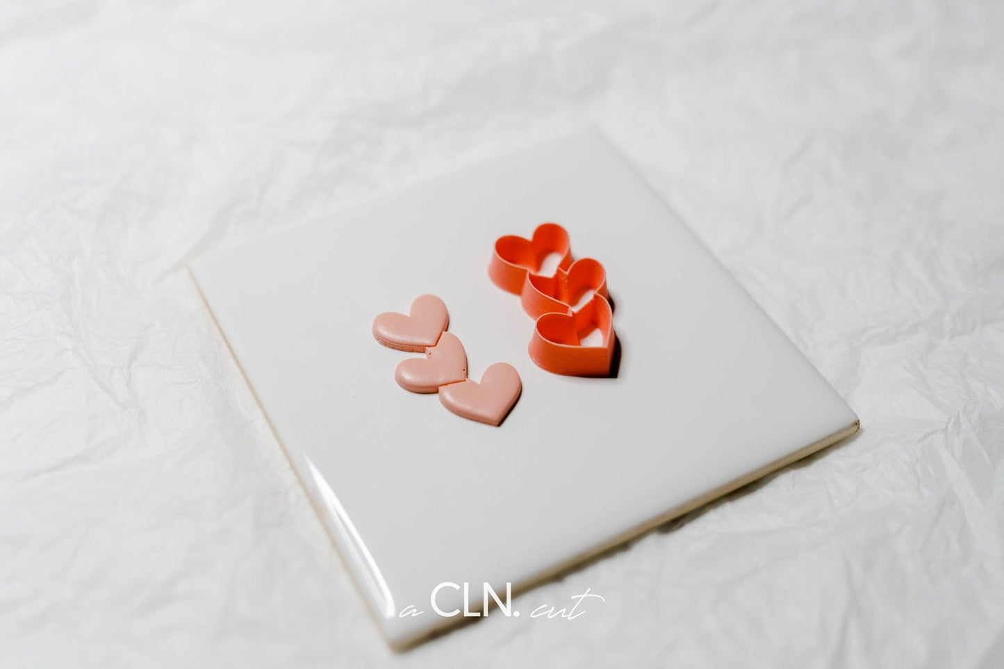 Embossed heart chain - Cutter - CLN Atelier