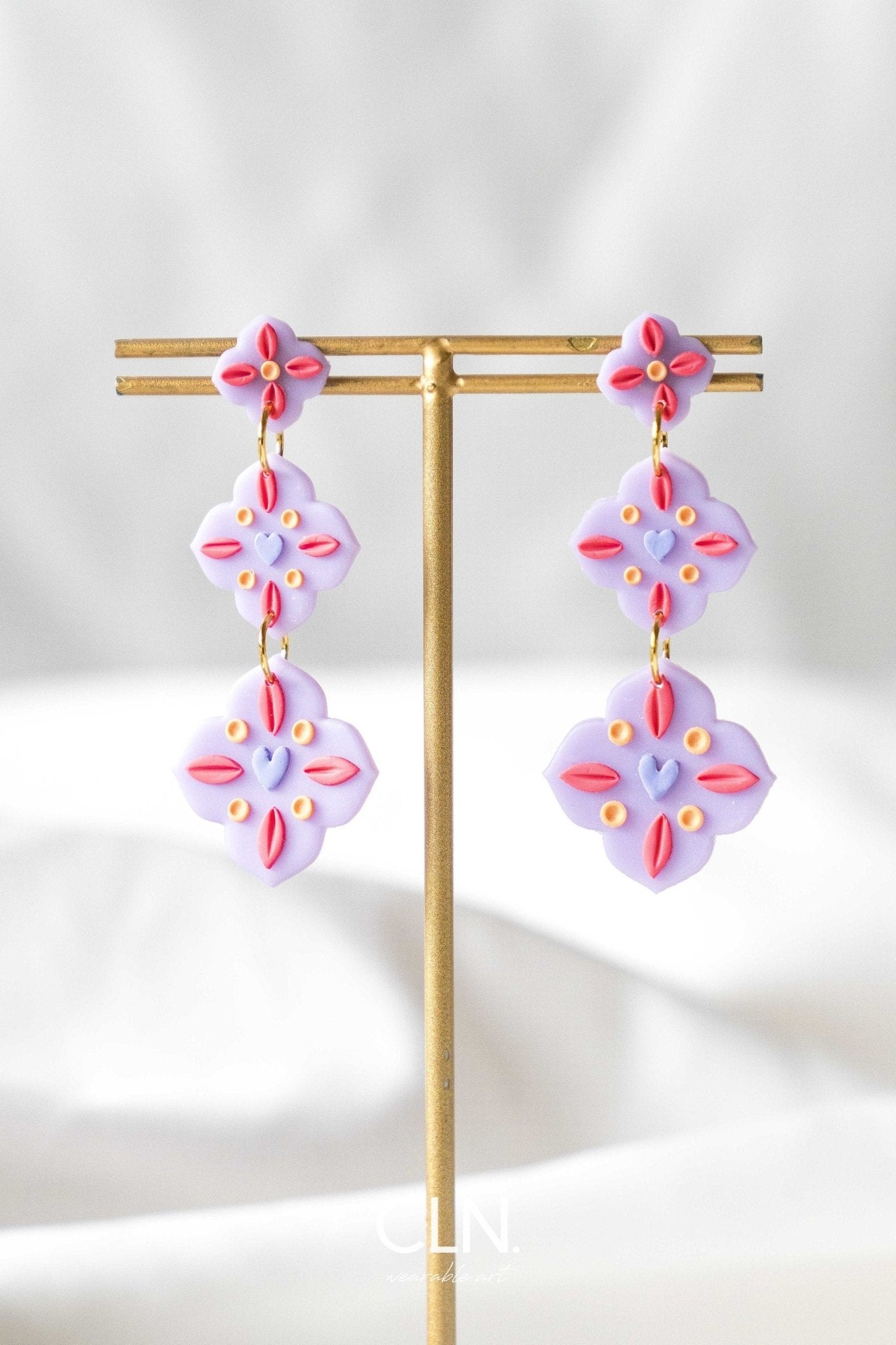 Lilac Tiles - Earrings - CLN Atelier