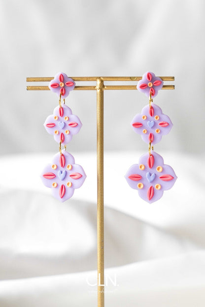 Lilac Tiles - Earrings - CLN Atelier