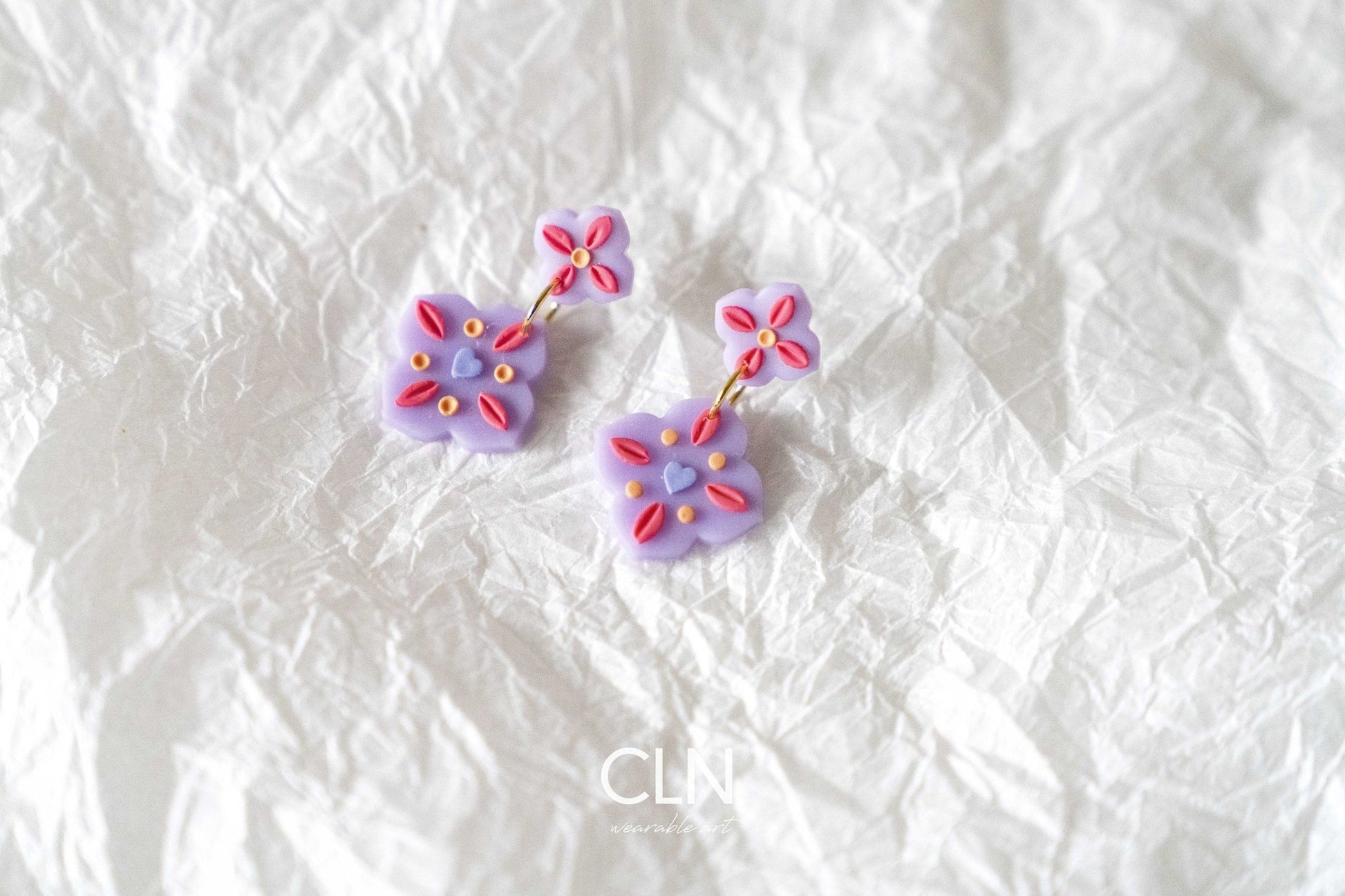 Lilac Tiles - Earrings - CLN Atelier