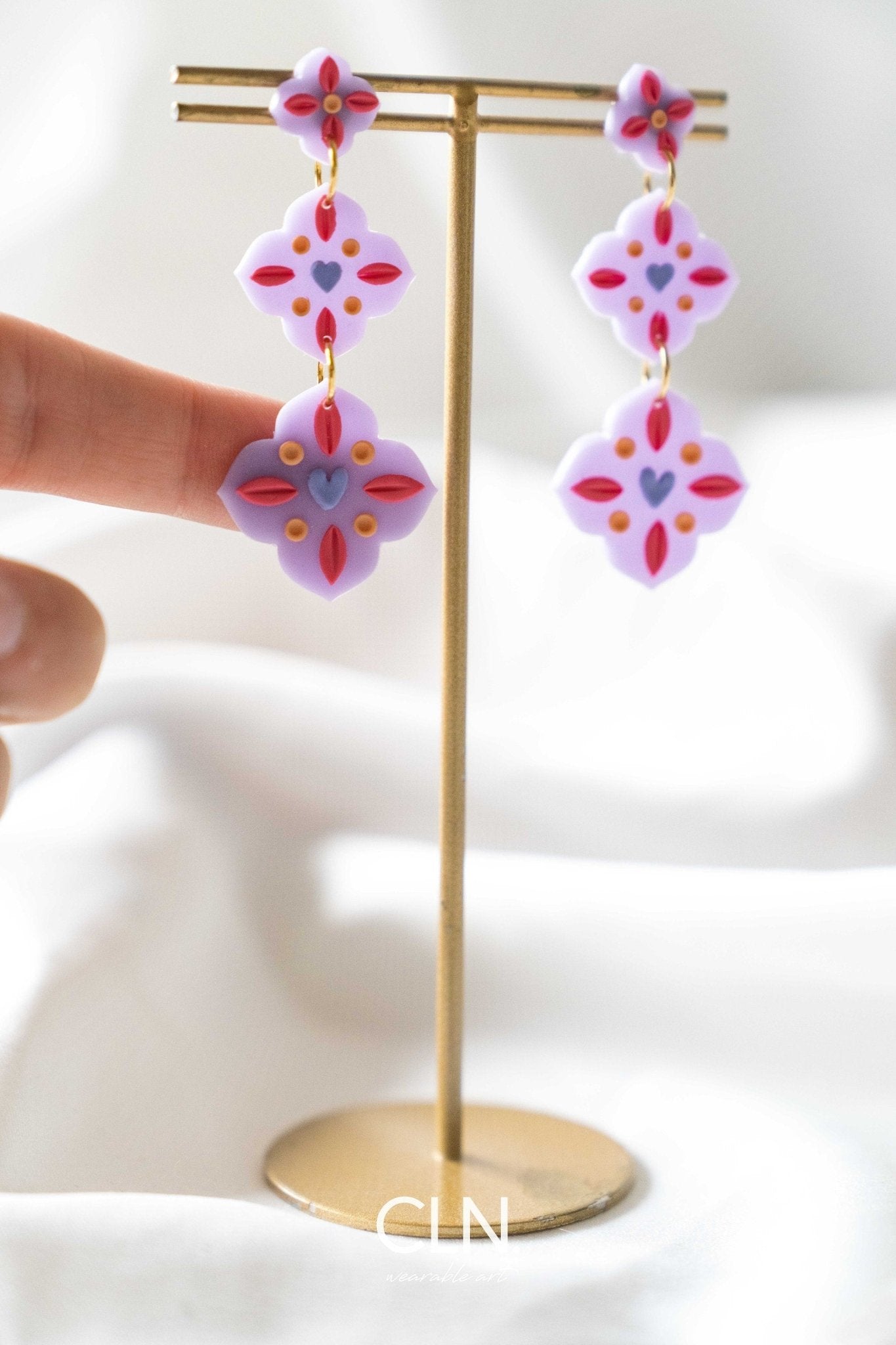 Lilac Tiles - Earrings - CLN Atelier