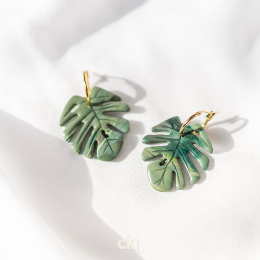 Monstera leaves - Earrings - CLN Atelier