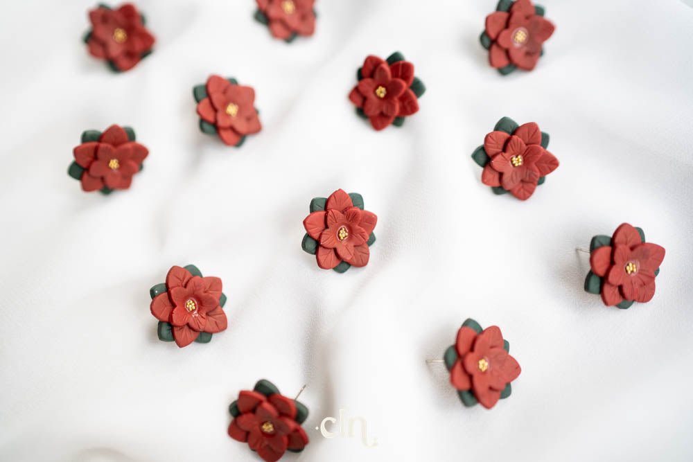 Poinsettia - Earrings - CLN Atelier