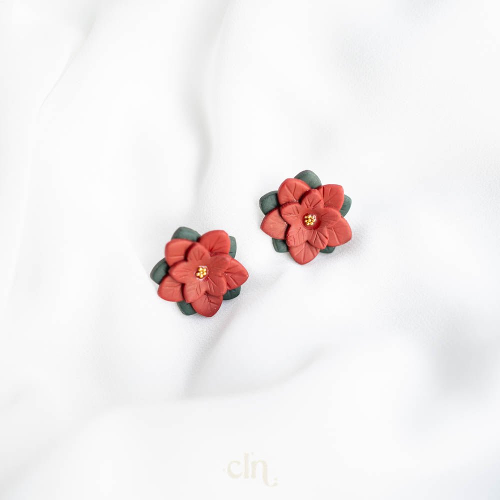 Poinsettia - Earrings - CLN Atelier