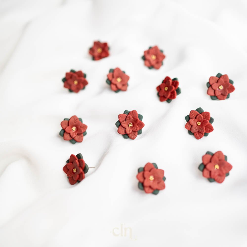 Poinsettia - Earrings - CLN Atelier