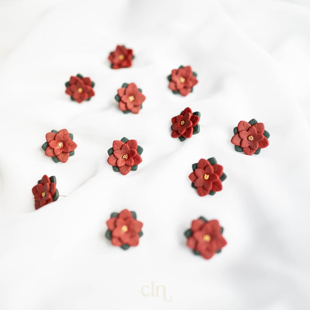 Poinsettia - Earrings - CLN Atelier