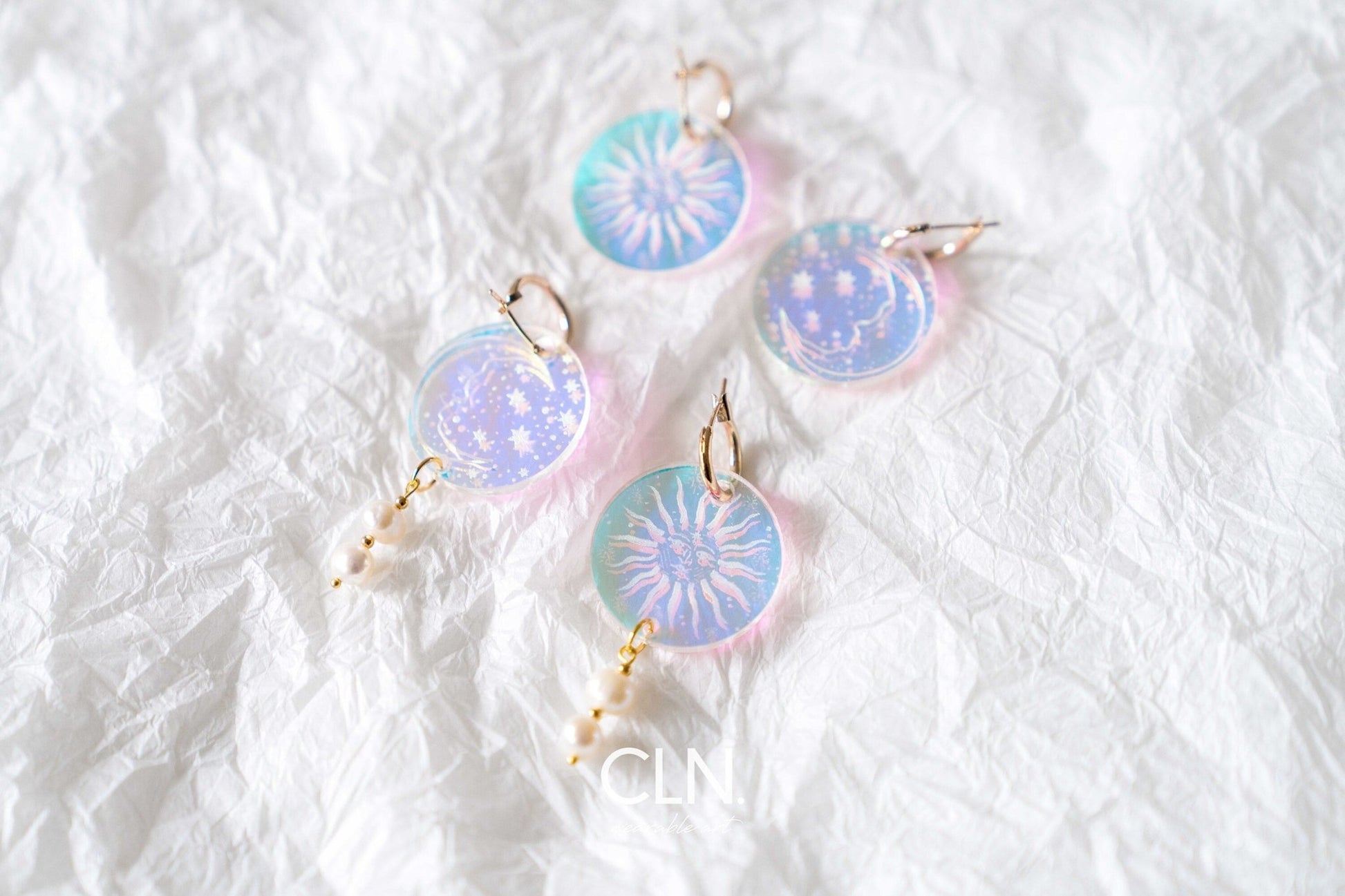 The sun and moon duo - Earrings - CLN Atelier