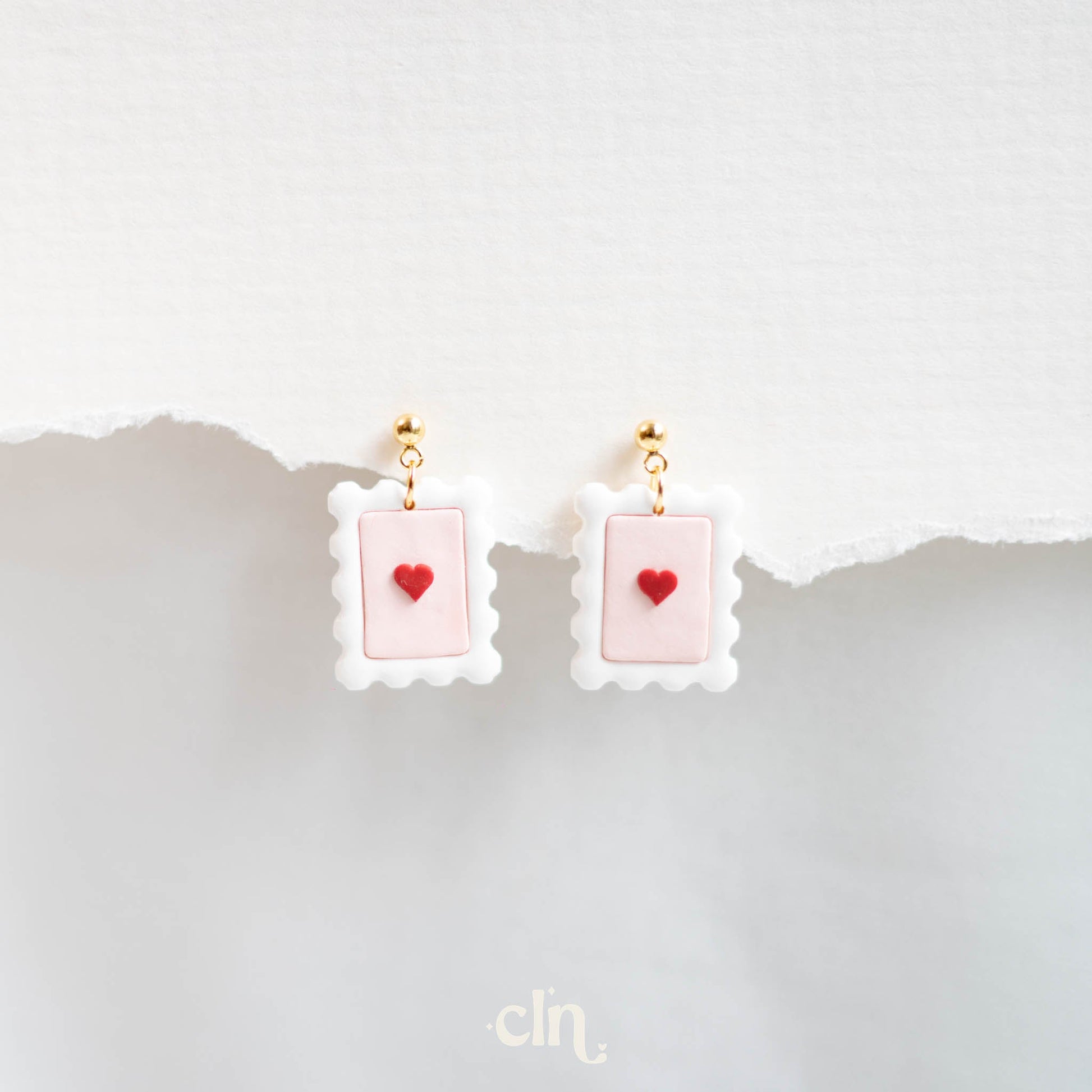 Valentine's stamps - Earrings - CLN Atelier