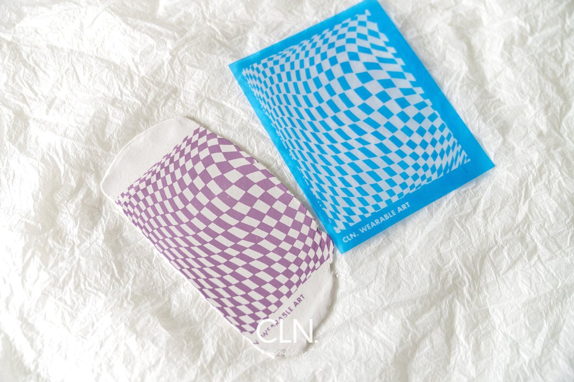 Warped Checkered silk screen - Silk screen - CLN Atelier